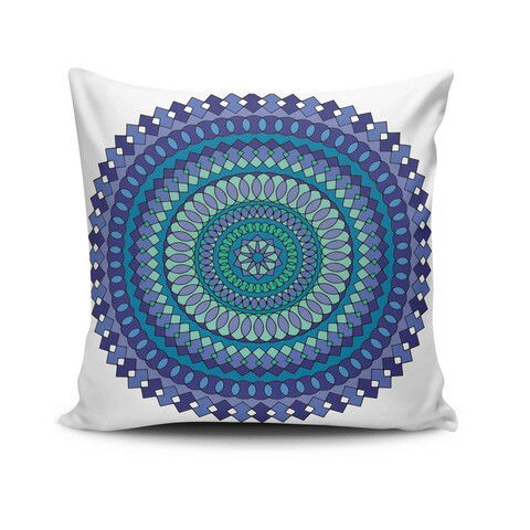 Perna decorativa, MANDALA-25, 43x43 cm, 50% Bumbac / 50% Poliester, Multicolor