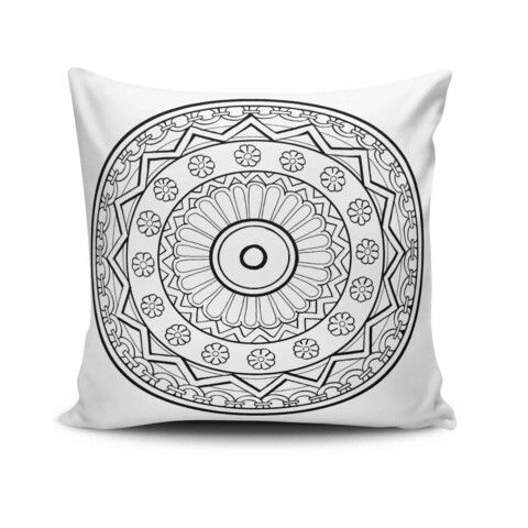 Perna decorativa, MANDALA-29, 43x43 cm, 50% Bumbac / 50% Poliester, Multicolor