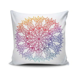 Perna decorativa, MANDALA-31, 43x43 cm, 50% Bumbac / 50% Poliester, Multicolor