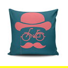 Perna decorativa, NKRLNT-157, 43x43 cm, 50% Bumbac / 50% Poliester, Multicolor