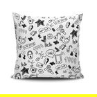 Perna decorativa, NKRLNT-179, 43x43 cm, 50% Bumbac / 50% Poliester, Multicolor