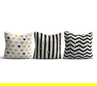 Set 3 perne decorative, HMI-KIR-100, 50% Bumbac / 50% Poliester, Multicolor