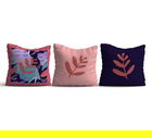 Set 3 perne decorative, HMI-KIR-125, 50% Bumbac / 50% Poliester, Multicolor