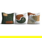 Set 3 perne decorative, HMI-KIR-126, 50% Bumbac / 50% Poliester, Multicolor