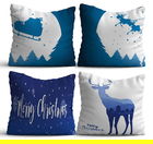 Set 4 perne decorative, NYXMAS03, 50% Bumbac / 50% Poliester, Multicolor