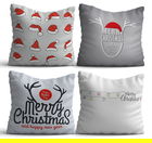 Set 4 perne decorative, NYXMAS04, 50% Bumbac / 50% Poliester, Multicolor