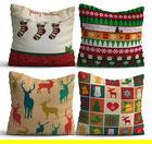 Set 4 perne decorative, NYXMAS05, 50% Bumbac / 50% Poliester, Multicolor