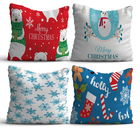 Set 4 perne decorative, NYXMAS19, 50% Bumbac / 50% Poliester, Multicolor