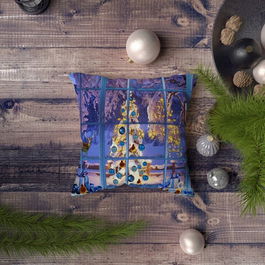 Husa de perna, NYXMAS050, 43x43 cm, 50% Bumbac / 50% Poliester, Multicolor