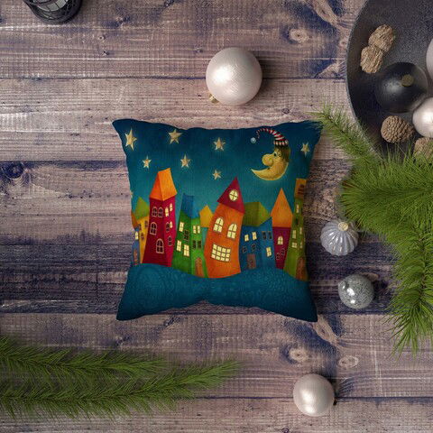 Husa de perna, NYXMAS061, 43x43 cm, 50% Bumbac / 50% Poliester, Multicolor