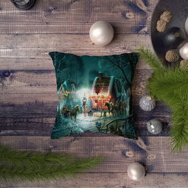 Husa de perna, NYXMAS064, 43x43 cm, 50% Bumbac / 50% Poliester, Multicolor
