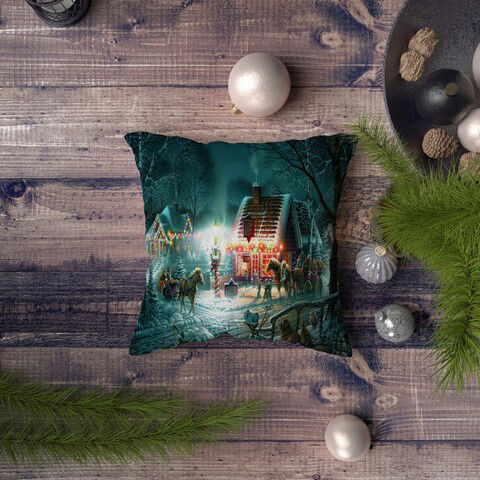 Husa de perna, NYXMAS064, 43x43 cm, 50% Bumbac / 50% Poliester, Multicolor