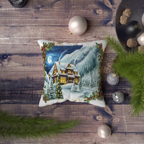 Husa de perna, NYXMAS079, 43x43 cm, 50% Bumbac / 50% Poliester, Multicolor