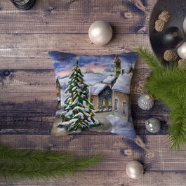 Husa de perna, NYXMAS084, 43x43 cm, 50% Bumbac / 50% Poliester, Multicolor