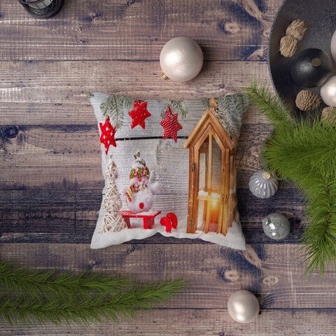 Husa de perna, NYXMAS087, 43x43 cm, 50% Bumbac / 50% Poliester, Multicolor