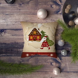 Husa de perna, NYXMAS118, 43x43 cm, 50% Bumbac / 50% Poliester, Multicolor