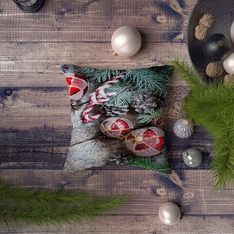 Husa de perna, NYXMAS124, 43x43 cm, 50% Bumbac / 50% Poliester, Multicolor