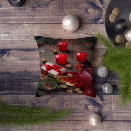 Husa de perna, NYXMAS139, 43x43 cm, 50% Bumbac / 50% Poliester, Multicolor