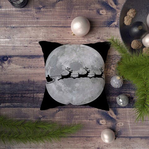 Perna decorativa, NYXMAS023, 43x43 cm, 50% Bumbac / 50% Poliester, Multicolor