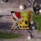 Perna decorativa, NYXMAS052, 43x43 cm, 50% Bumbac / 50% Poliester, Multicolor