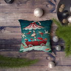Perna decorativa, NYXMAS066, 43x43 cm, 50% Bumbac / 50% Poliester, Multicolor