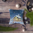 Perna decorativa, NYXMAS073, 43x43 cm, 50% Bumbac / 50% Poliester, Multicolor