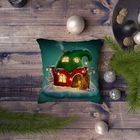 Perna decorativa, NYXMAS075, 43x43 cm, 50% Bumbac / 50% Poliester, Multicolor