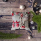 Perna decorativa, NYXMAS074, 43x43 cm, 50% Bumbac / 50% Poliester, Multicolor