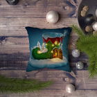 Perna decorativa, NYXMAS077, 43x43 cm, 50% Bumbac / 50% Poliester, Multicolor