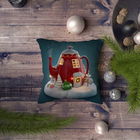 Perna decorativa, NYXMAS085, 43x43 cm, 50% Bumbac / 50% Poliester, Multicolor