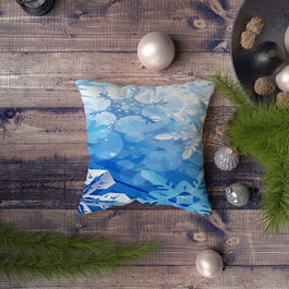 Perna decorativa, NYXMAS094, 43x43 cm, 50% Bumbac / 50% Poliester, Multicolor