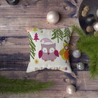 Perna decorativa, NYXMAS097, 43x43 cm, 50% Bumbac / 50% Poliester, Multicolor