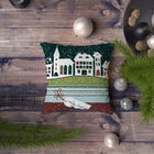 Perna decorativa, NYXMAS098, 43x43 cm, 50% Bumbac / 50% Poliester, Multicolor