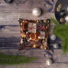 Perna decorativa, NYXMAS106, 43x43 cm, 50% Bumbac / 50% Poliester, Multicolor