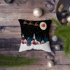Perna decorativa, NYXMAS116, 43x43 cm, 50% Bumbac / 50% Poliester, Multicolor