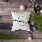 Perna decorativa, NYXMAS128, 43x43 cm, 50% Bumbac / 50% Poliester, Multicolor