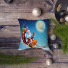 Perna decorativa, NYXMAS138, 43x43 cm, 50% Bumbac / 50% Poliester, Multicolor