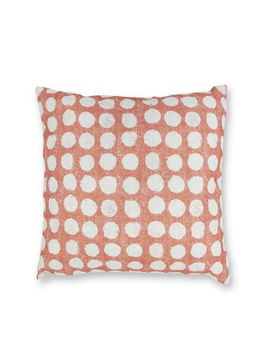 Perna decorativa, YST0383, 45x45 cm, Poliester, Alb / Roz