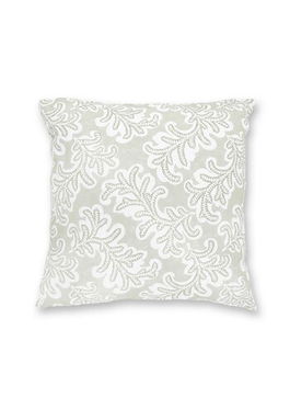 Perna decorativa, YST0393, 45x45 cm, Poliester, Gri deschis/Alb