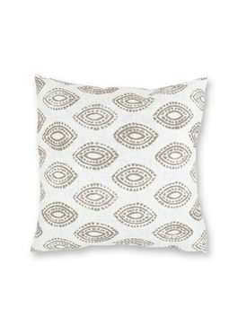 Perna decorativa, YST0394, 45x45 cm, Poliester, Alb / Gri