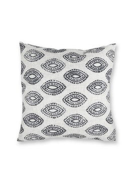 Perna decorativa, YST0398, 45x45 cm, Poliester, Alb / Gri