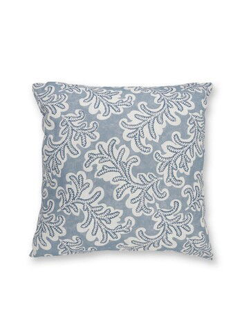 Perna decorativa, YST0391, 45x45 cm, Poliester, Albastru alb