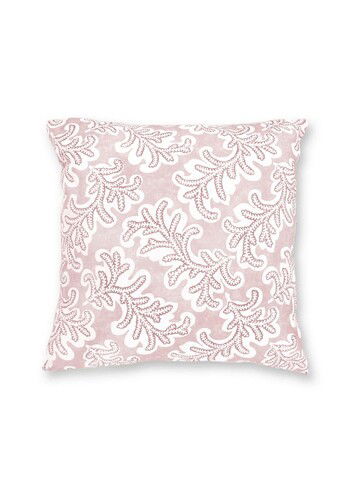 Perna decorativa, YST0402, 45x45 cm, Poliester, Alb / Roz