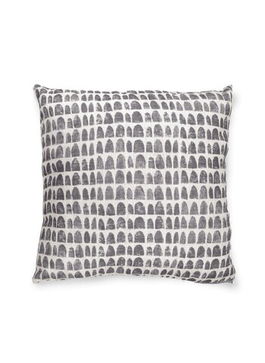 Perna decorativa, YST0404, 45x45 cm, Poliester, Alb / Gri închis