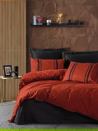 Lenjerie de pat pentru o persoana (DE), Bitter - Tile Red, Cotton Box, Bumbac Ranforce