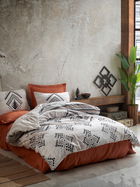 Lenjerie de pat pentru o persoana Single XXL (DE), Lenuta - Cinnamon, Cotton Box, Bumbac Ranforce