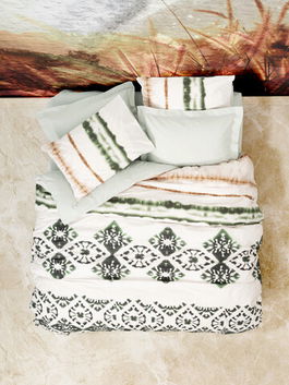 Lenjerie de pat pentru o persoana Single XXL (DE), Gravel - Green, Cotton Box, Bumbac Ranforce