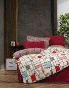 Lenjerie de pat dubla (DE), Joya - Claret Red, Cotton Box, Bumbac Ranforce