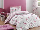 Lenjerie de pat pentru o persoana (CZ), 2 piese, Maylin - Powder, EnLora Home, 65% bumbac/35% poliester