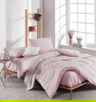 Lenjerie de pat dubla King (EU) (ES), 3 piese, Paint - Powder, EnLora Home, 65% bumbac/35% poliester